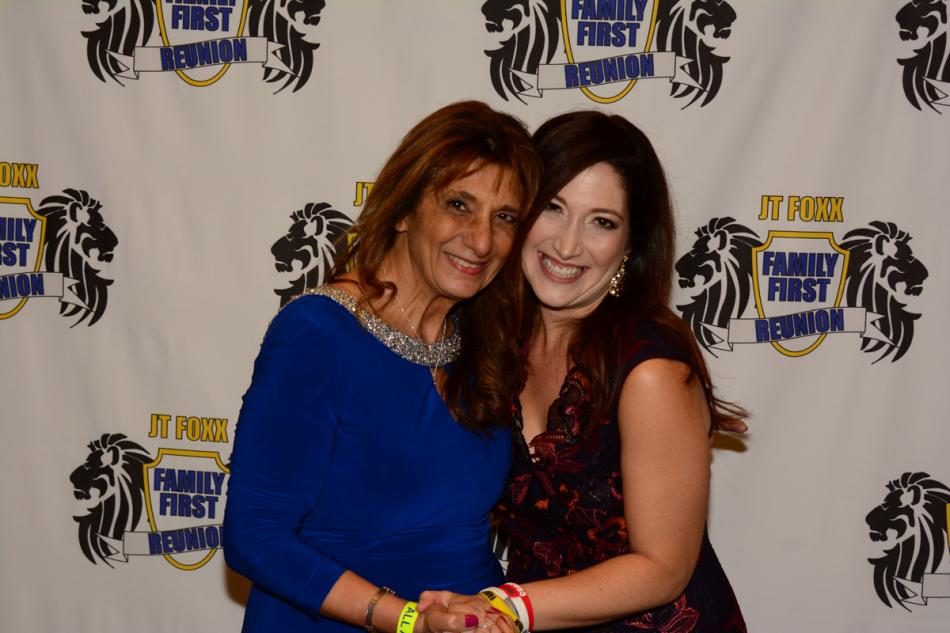 Dr. Dalal Akoury connects with entrepreneur Randi Zuckerberg at the JT Foxx Family First Reunion