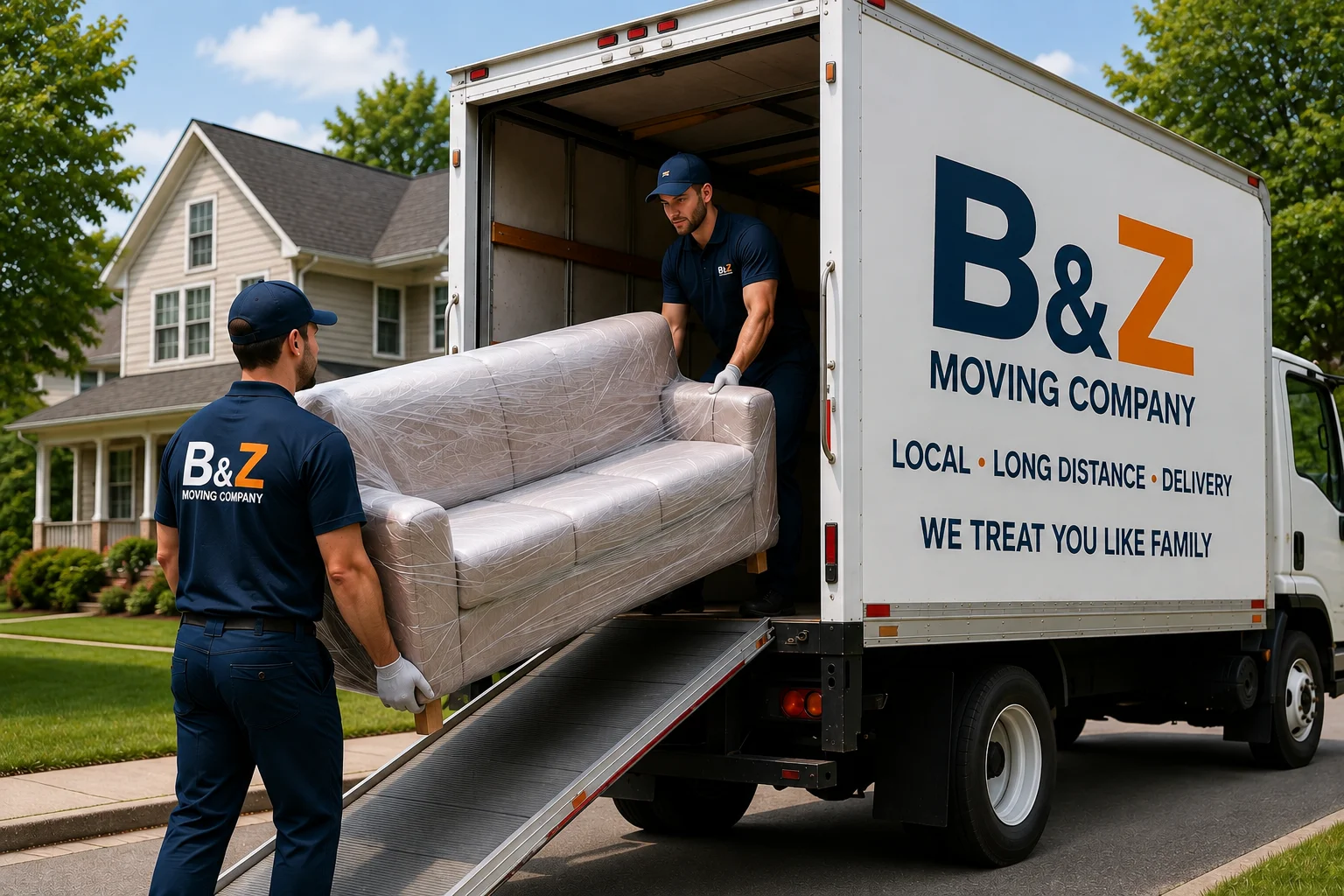 B&Z Moving Company team loading a truck