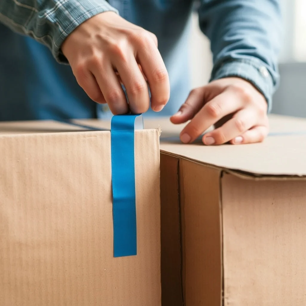 B&Z movers carefully packing household items