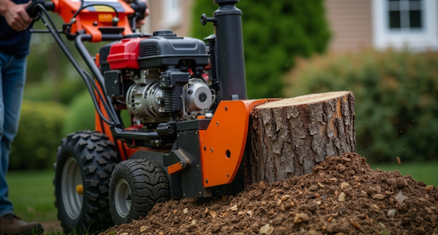 Stump grinding and debris removal service
