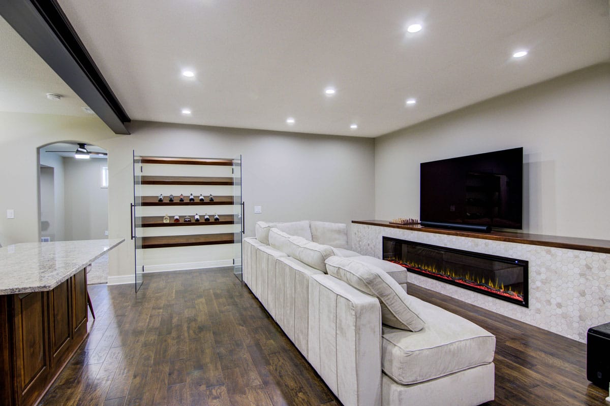 Evans custom basement home theater and media lounge room project in Georgia
