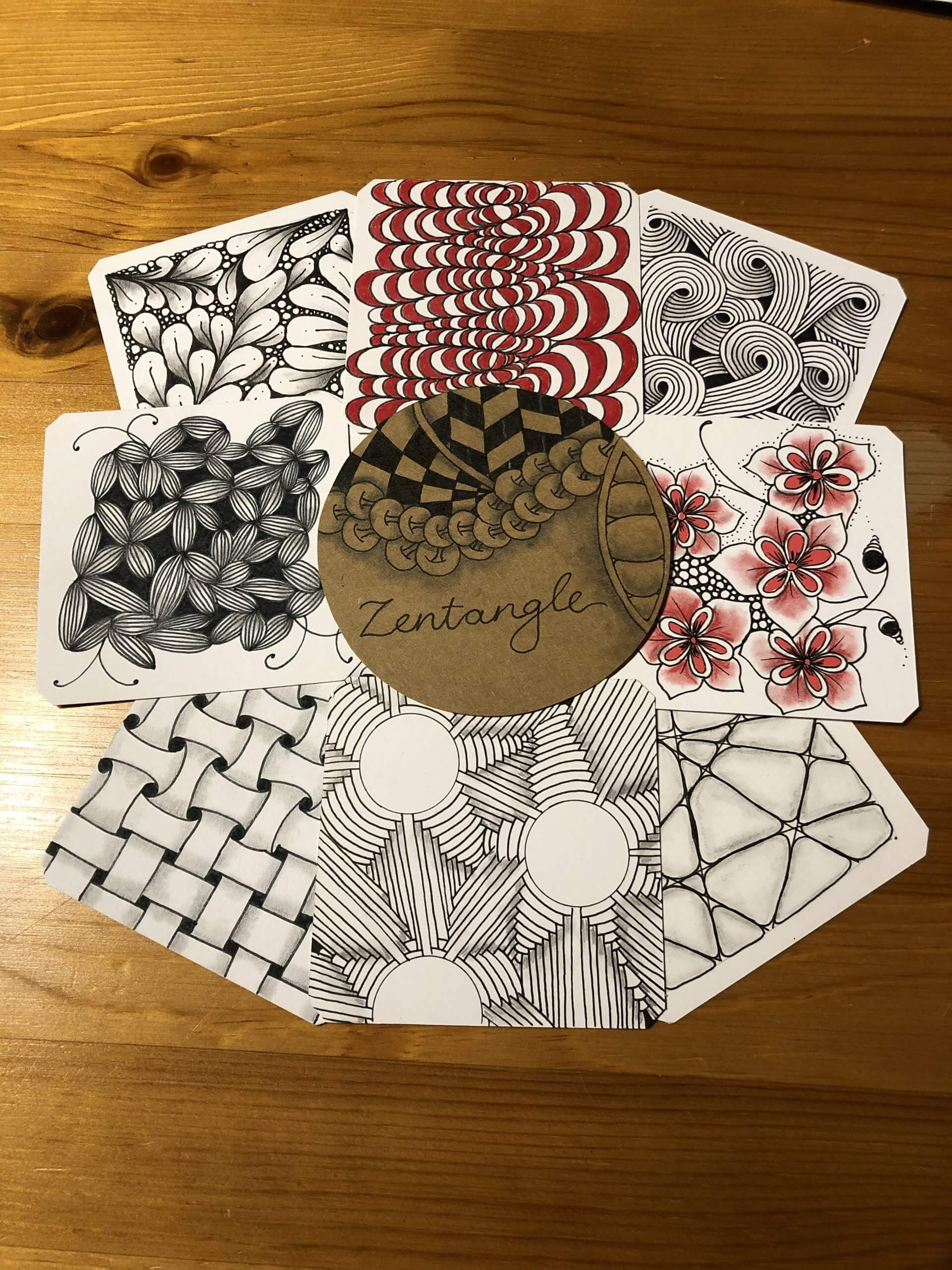 A selection of Zentangle projects by Lisa Crow.