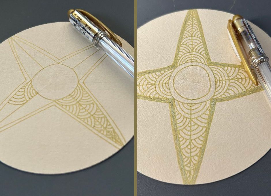 Christmas Compass Rose Adding Shattuck Zentangle Wee Crafty Crow Certified Zentangle Teacher Lisa Crow