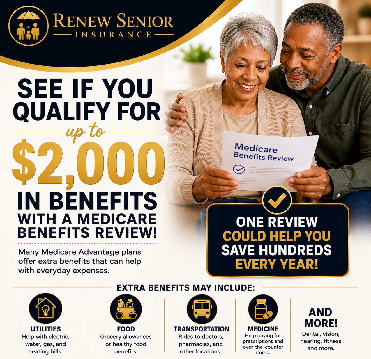 Medicare benefits review with Renew Senior Insurance