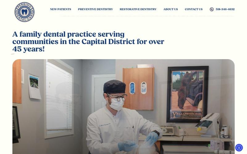 Perrino Dental Care homepage