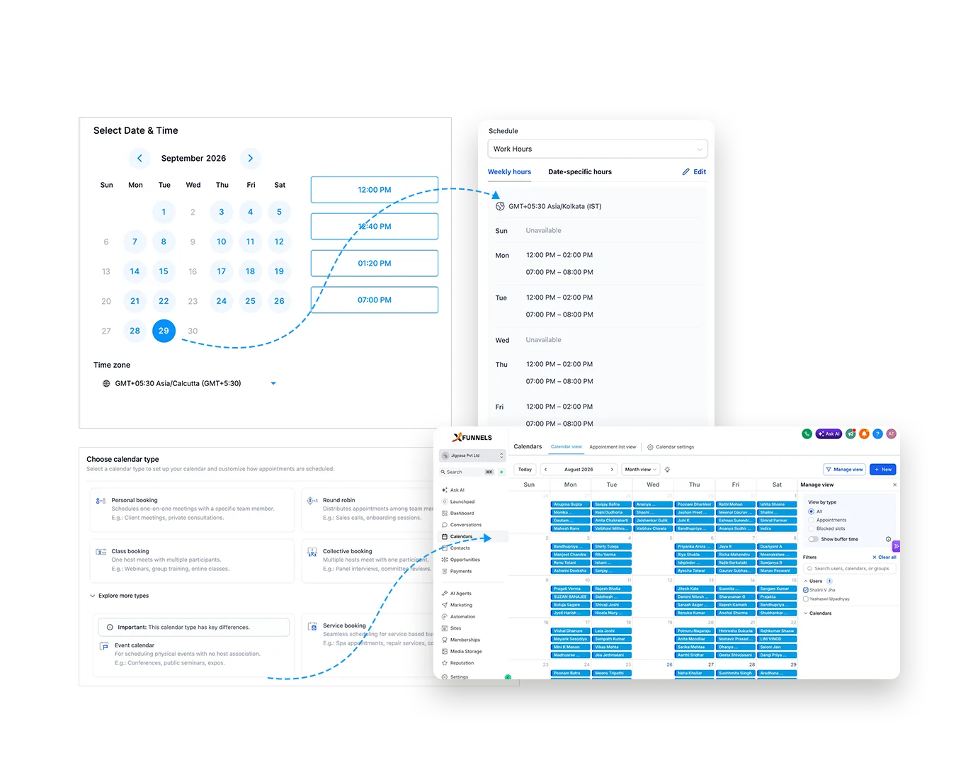 Calendars Dashboard