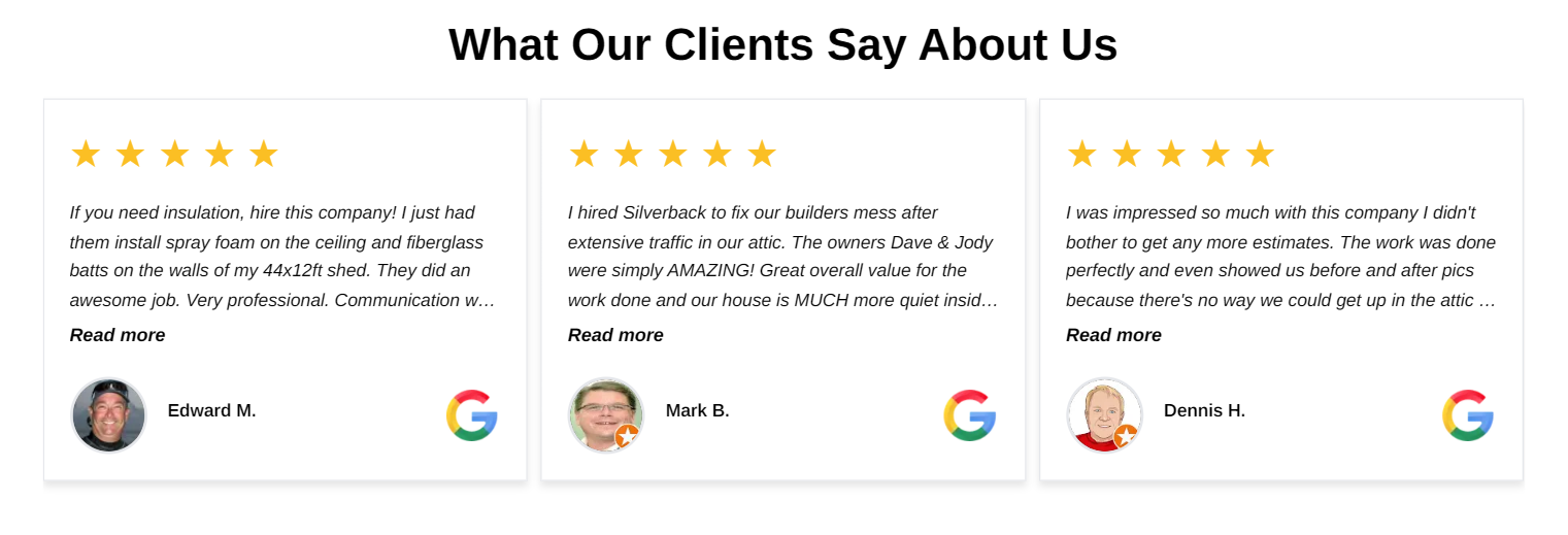 Home Insulation Contractors - Testimonials Home Insulation Contractors - Testimonials