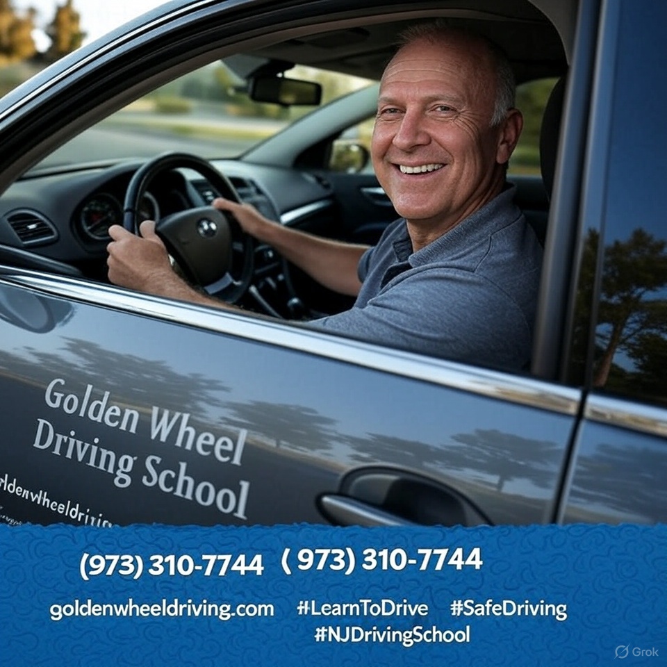 Happy driving student passing road test