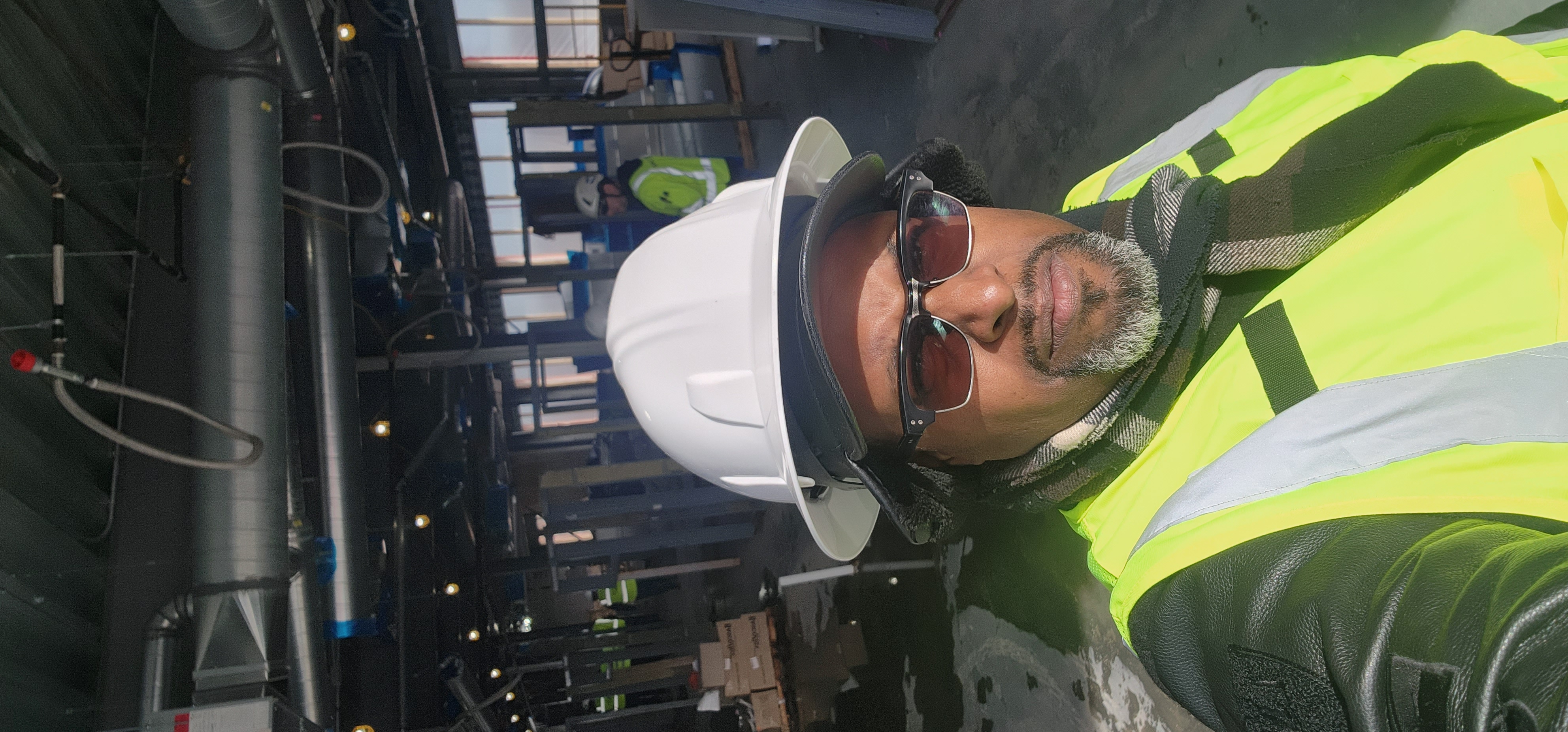 Deshea Agee on a construction project site