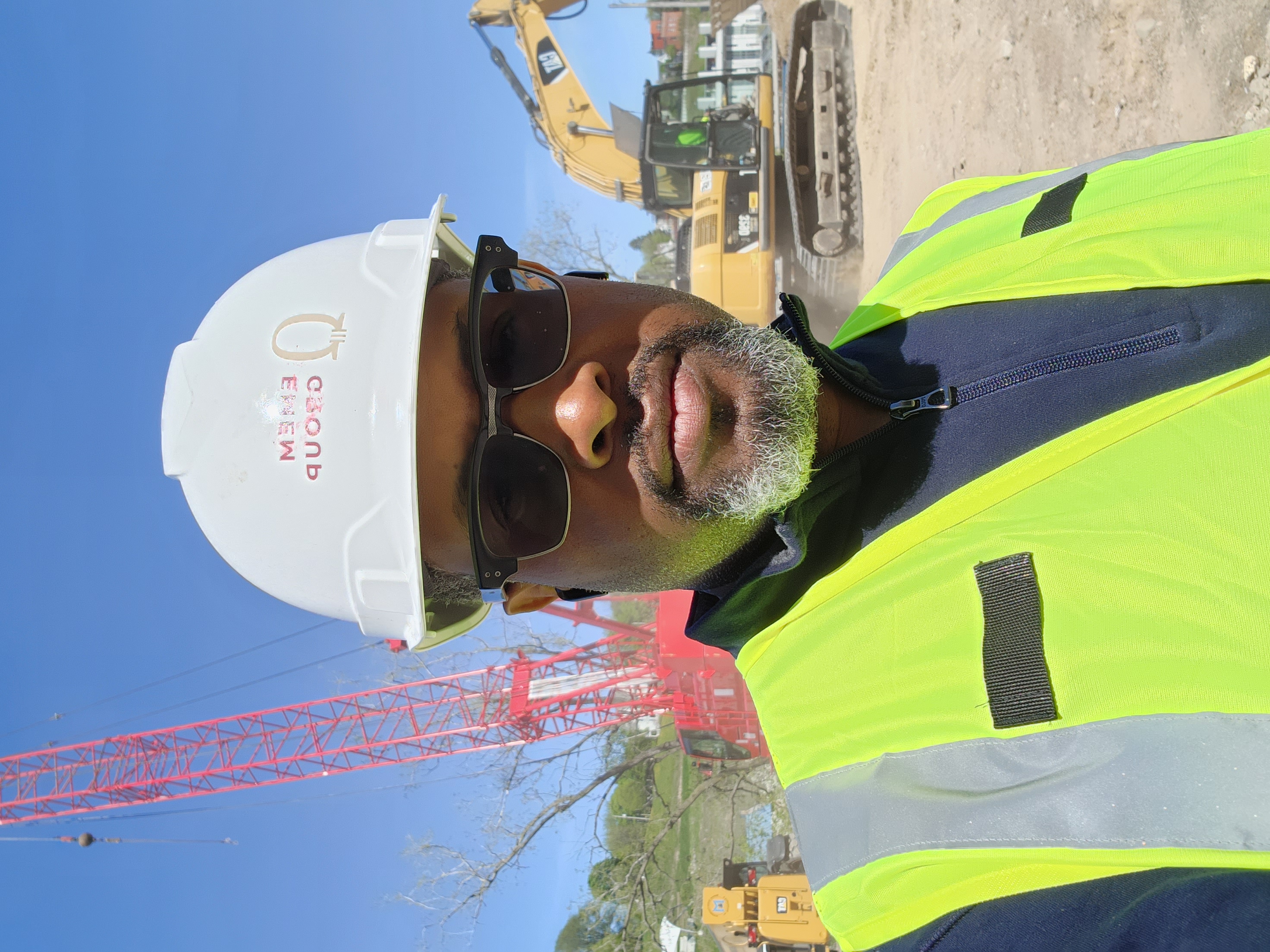 Deshea Agee at a construction project walkthrough
