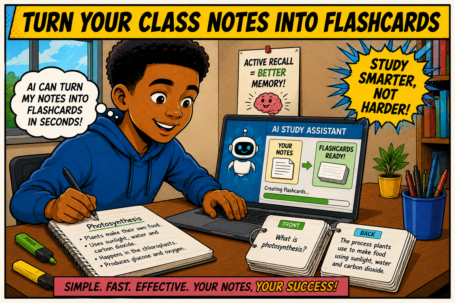Turn Your Class Notes Into Flashcards