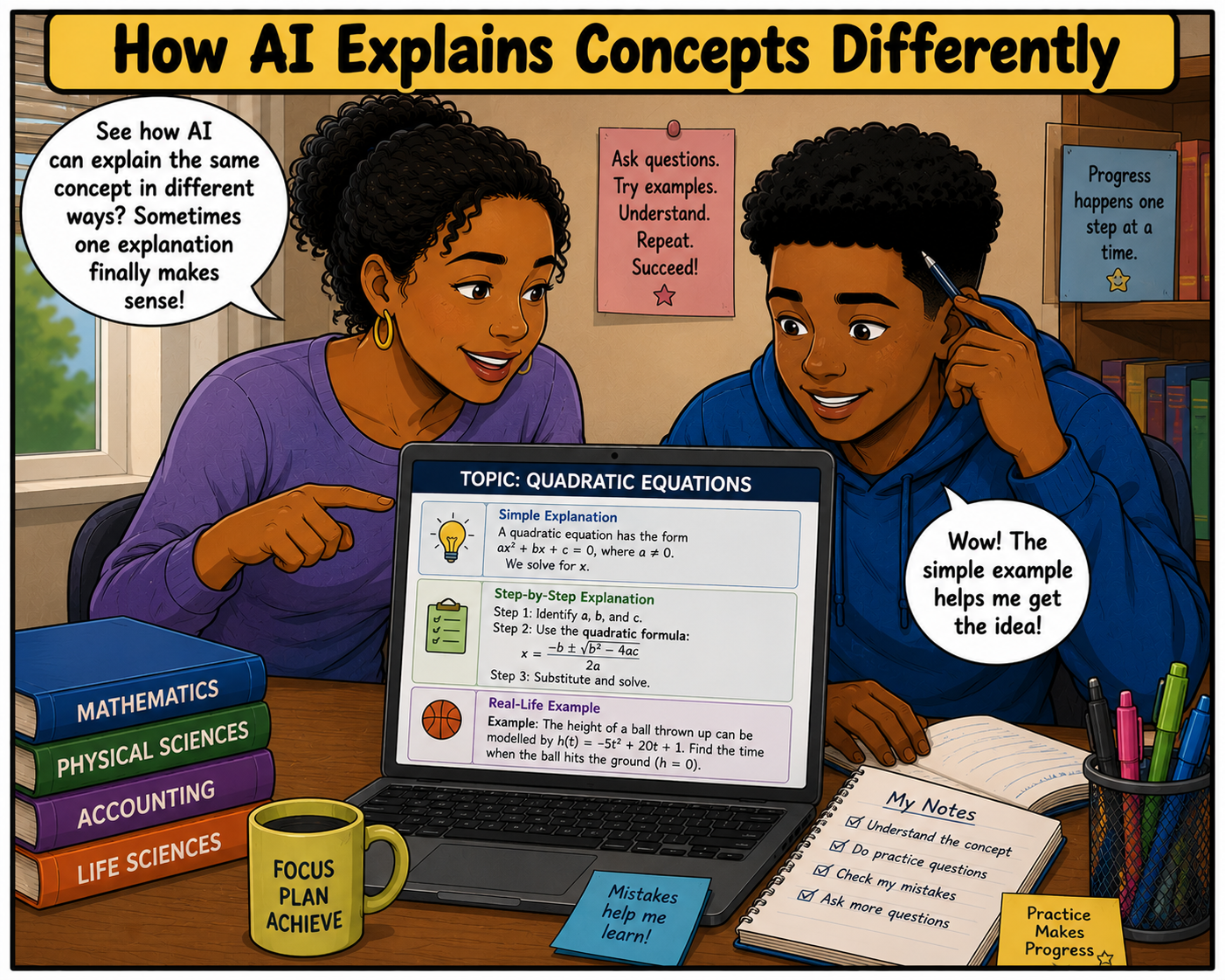 How AI Explains Concepts Differently