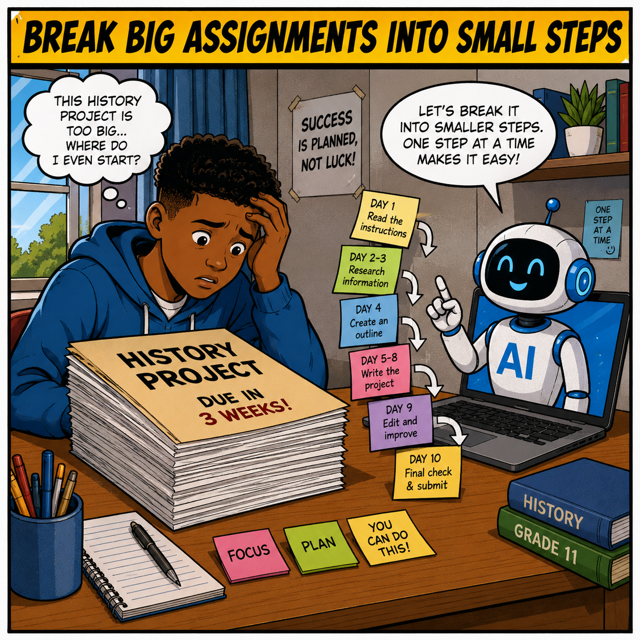 Break Big Assignments Into Small Steps Break Big Assignments Into Small Steps