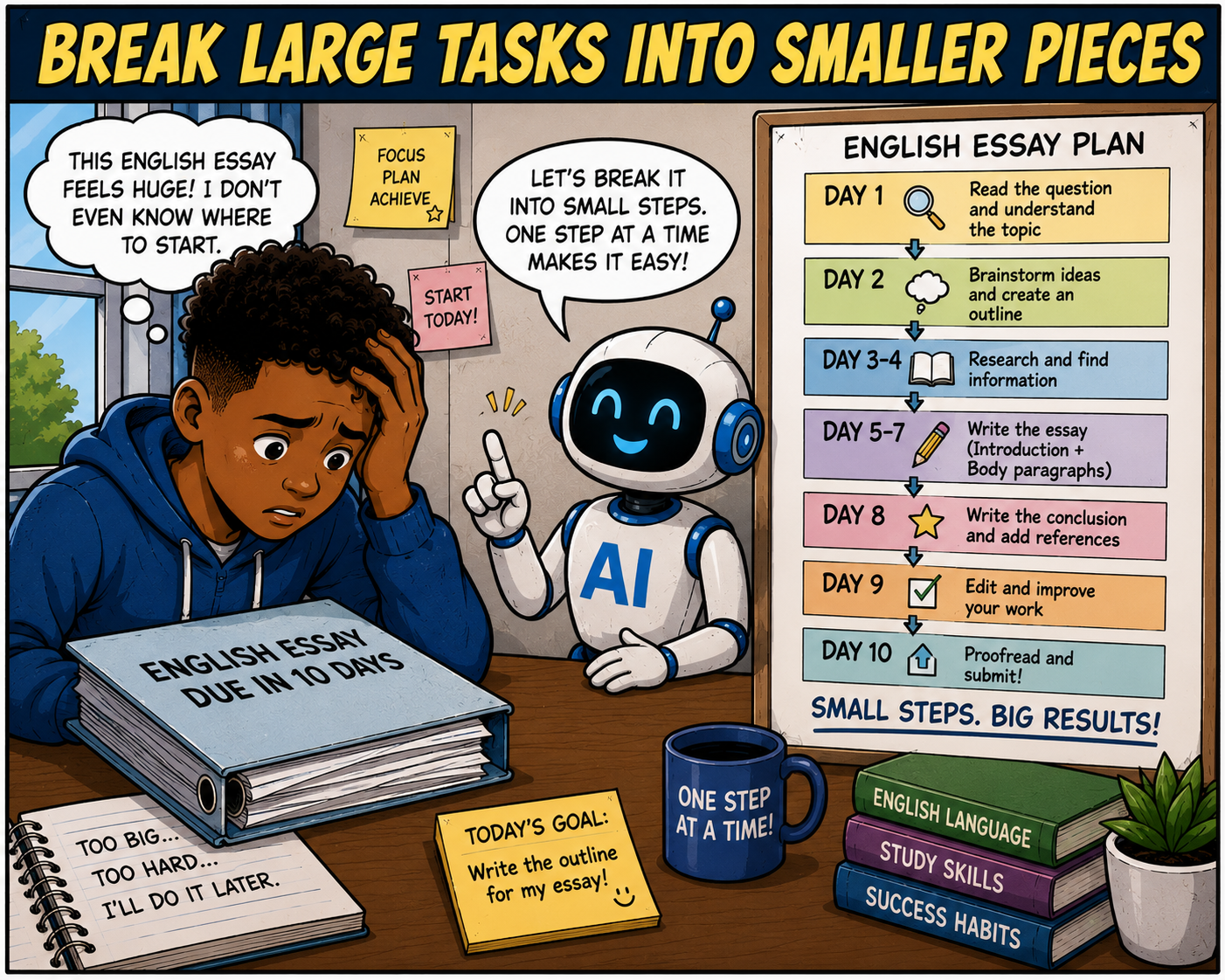 Break Large Tasks Into Smaller Pieces Break Large Tasks Into Smaller Pieces