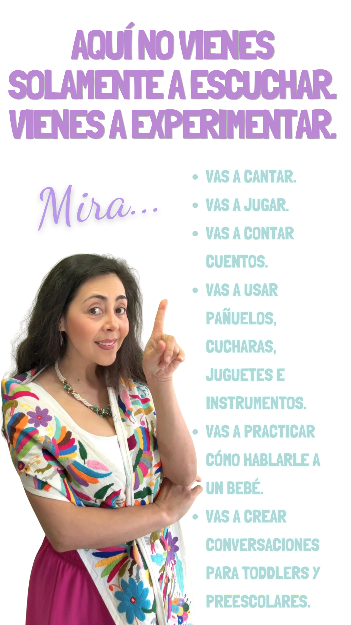 Cecilia invita a cantar, jugar, contar cuentos y practicar conversaciones con bebés y niños