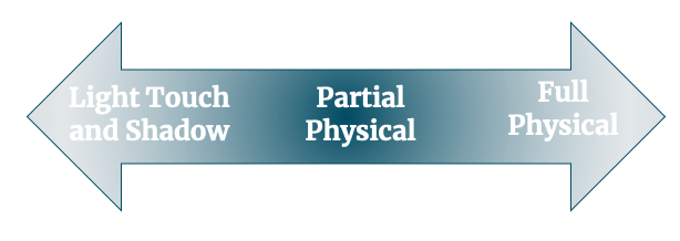 Continuum of physical prompts Continuum of physical prompts