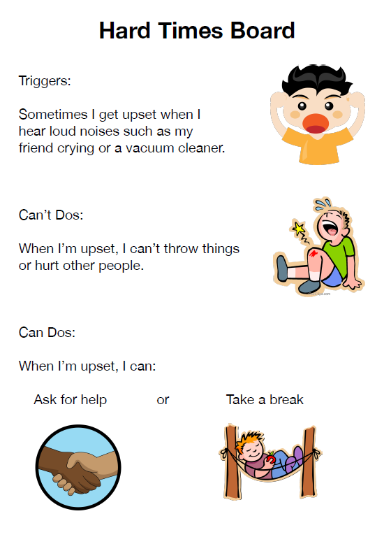 preschool elementary hard times board