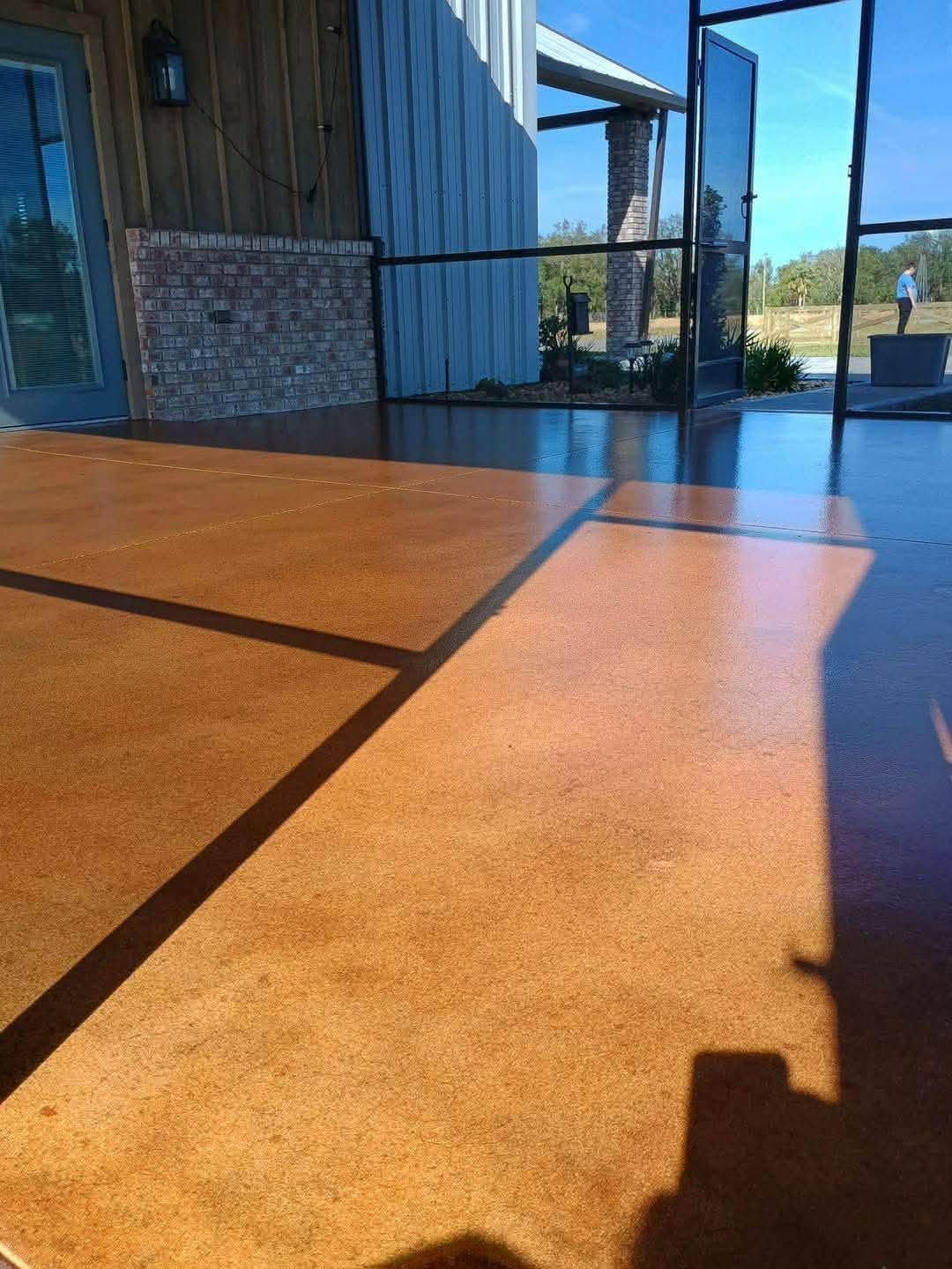 Stained Patio Surface — Sealed Finish