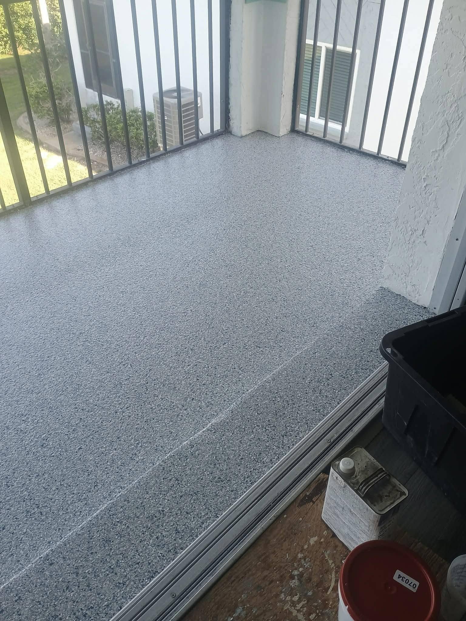 Flake Floor Installation