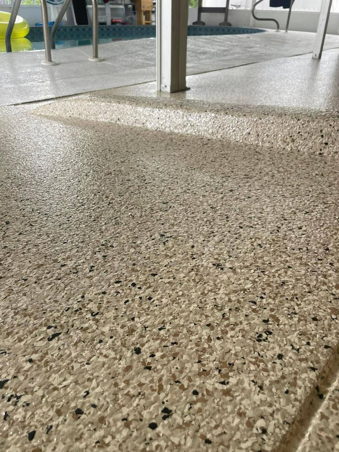 Finished Flake Floor — Wide View