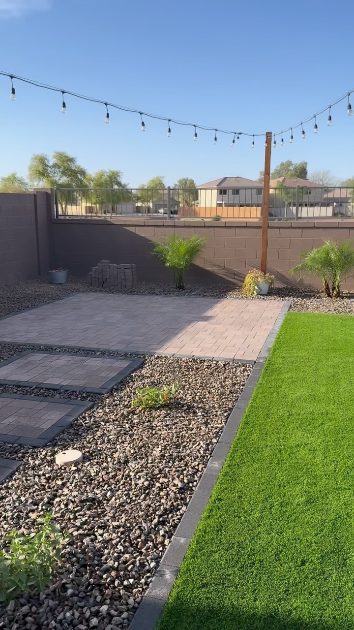 Custom paver patio and landscaping by AZ Elevate Phoenix