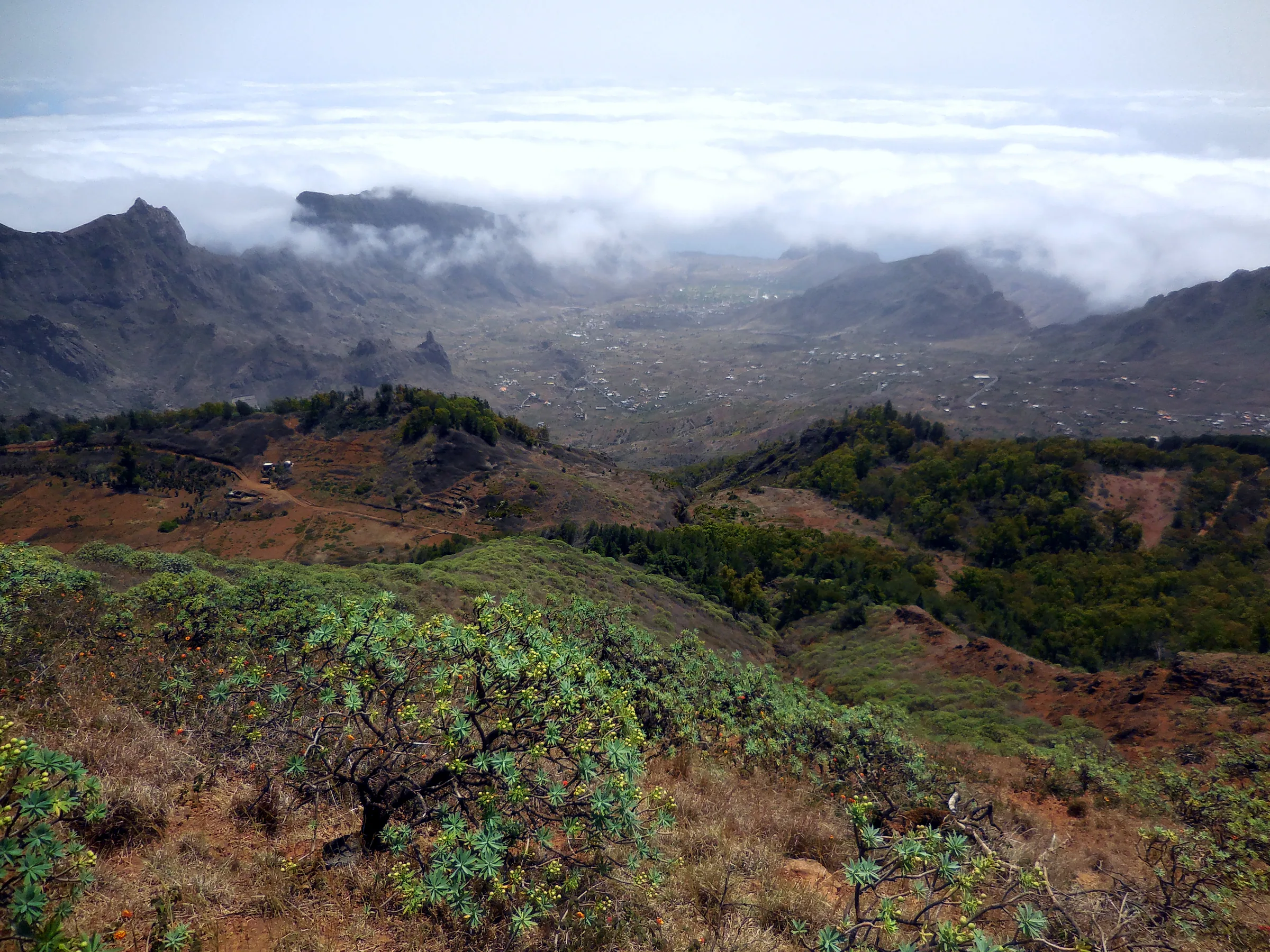 Blick über die Berglandschaft von São Nicolau