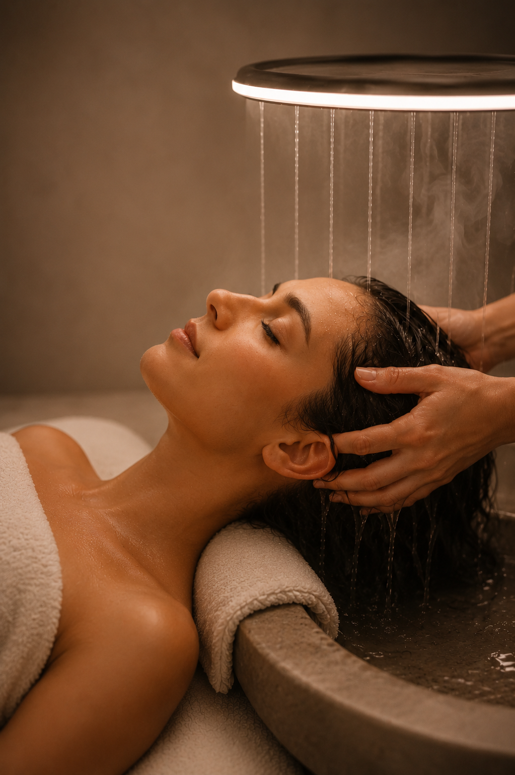 Woman enjoying the Tranquility Ritual