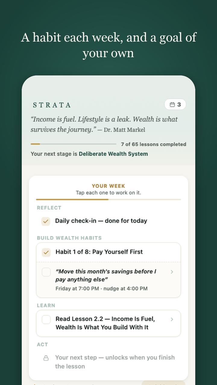 Strata weekly habit screen