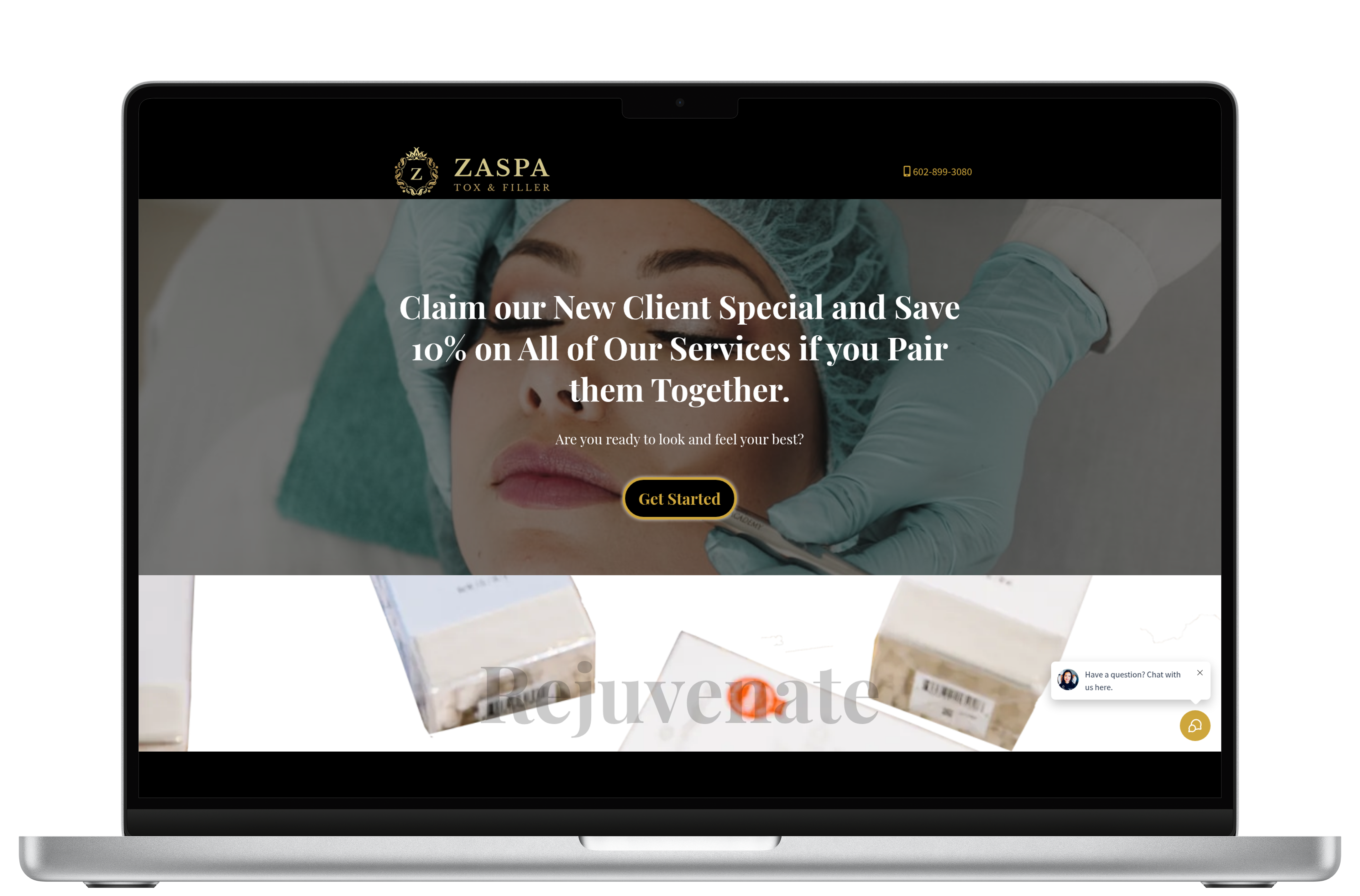 ZaSpa new client offer sales funnel screenshot