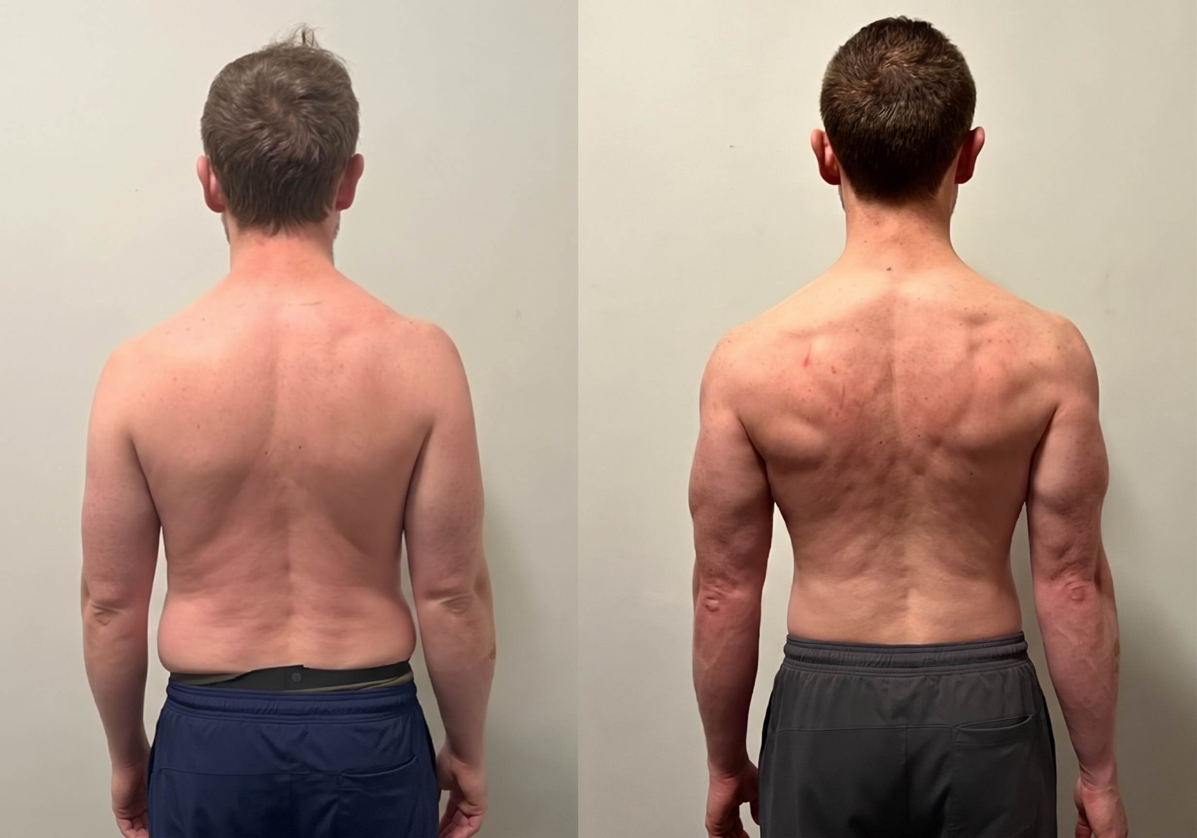 Before and after transformation photo