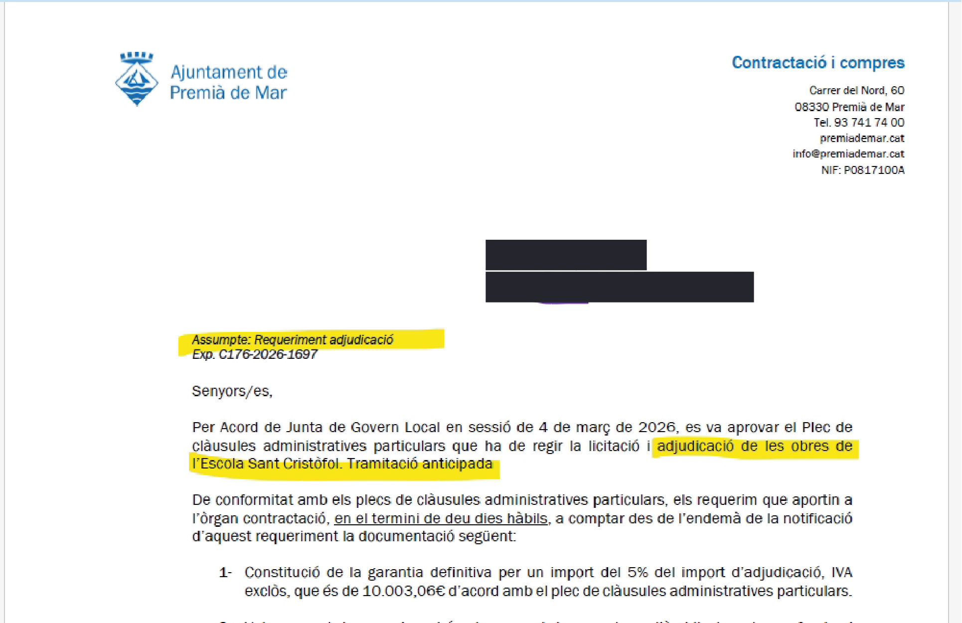 Adjudicación 2