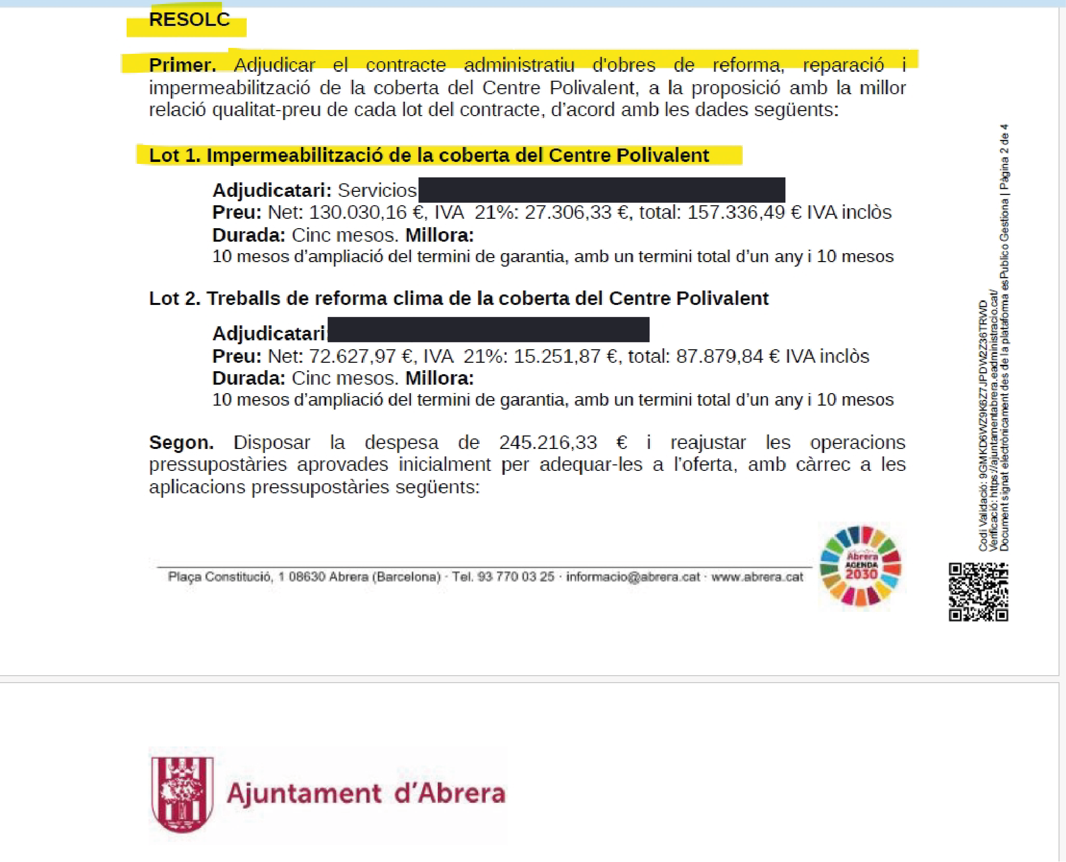 Adjudicación 8