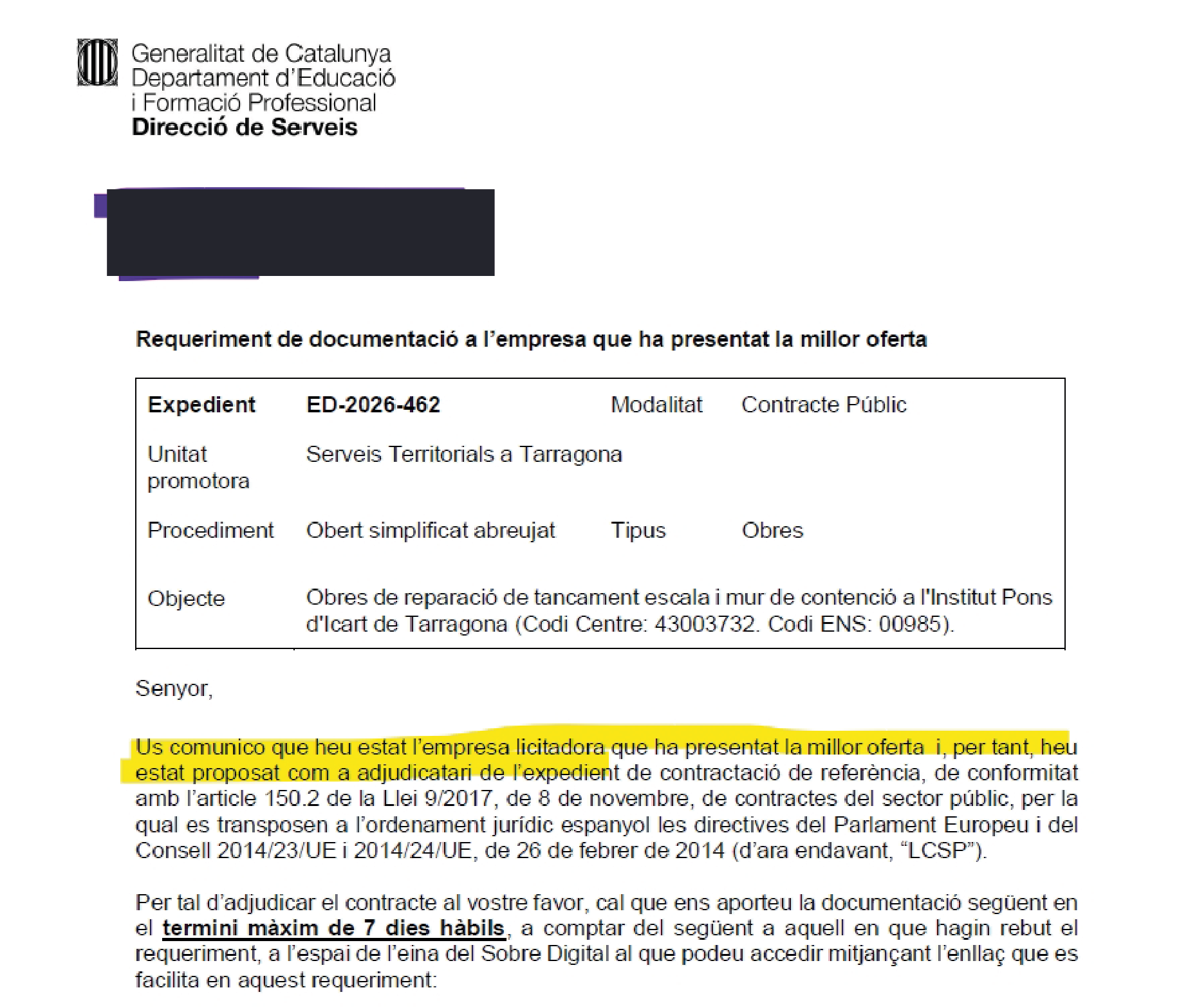 Adjudicación 7