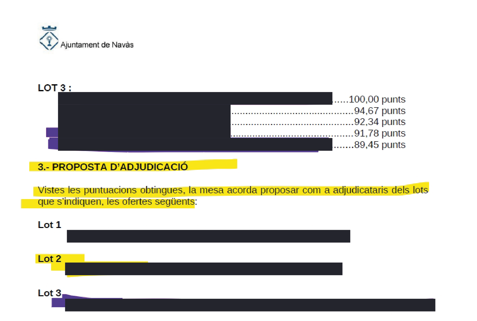 Adjudicación 3