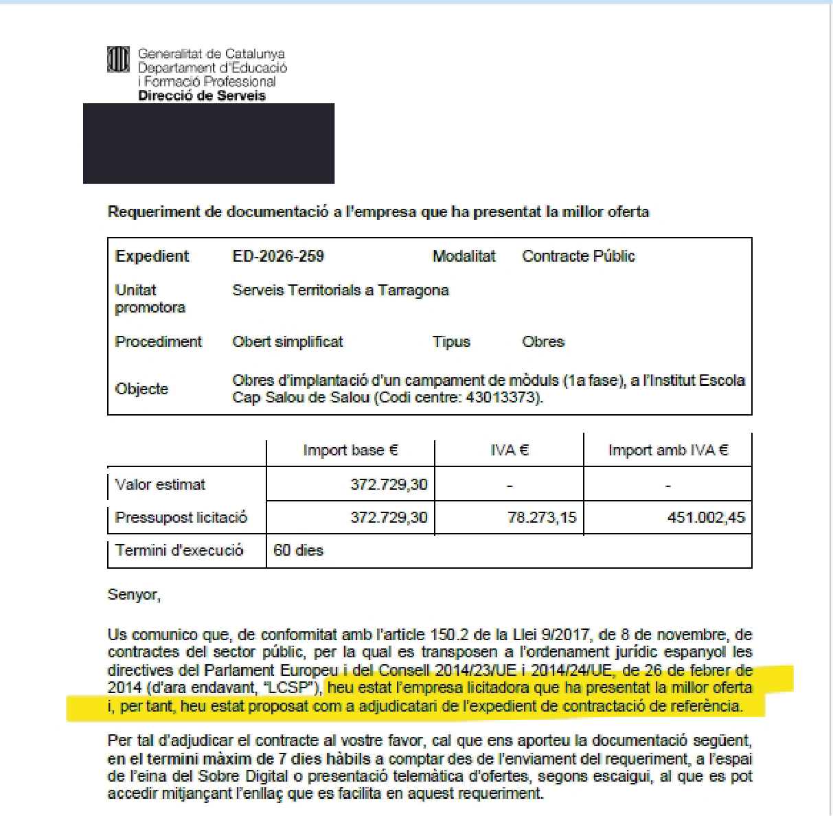 Adjudicación 10