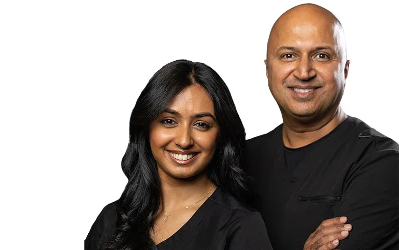 Dr Jasmin Basrai and Dr Dave Basrai, dentists at Chafford Hundred Dental Care