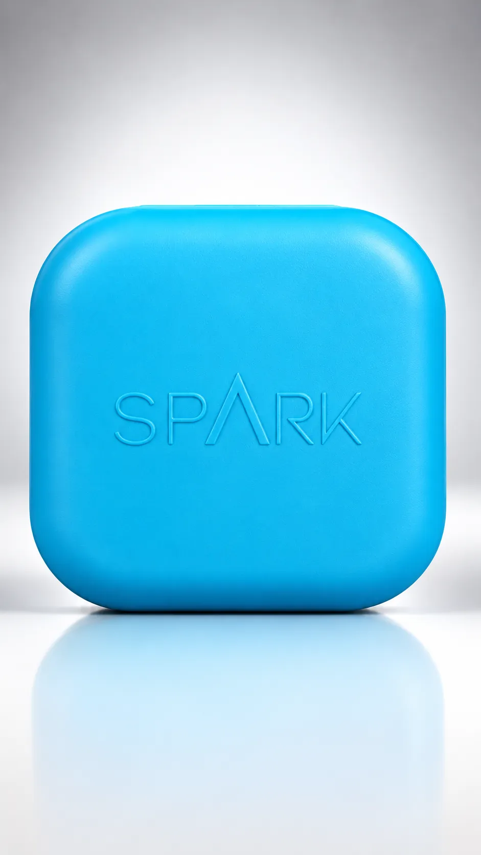 Spark clear aligner case, closed, in blue