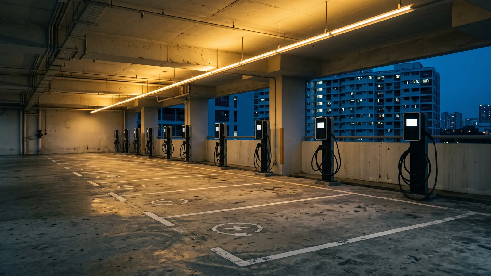 Around 80% of Singaporeans live in HDB flats, where guaranteed overnight home charging is the exception rather