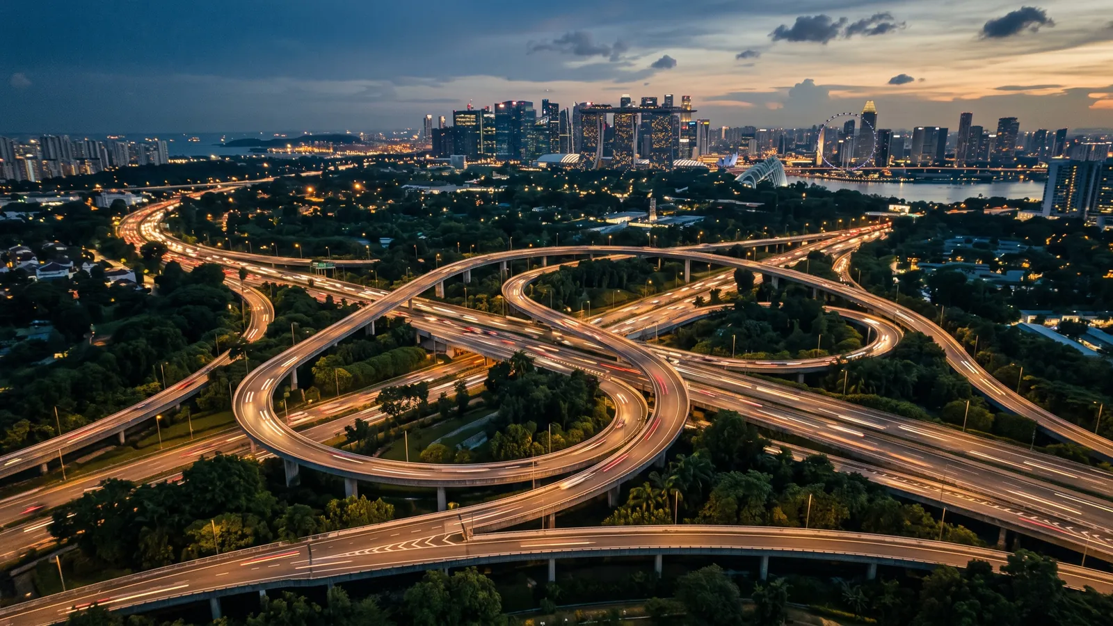 Traffic on a Singapore road