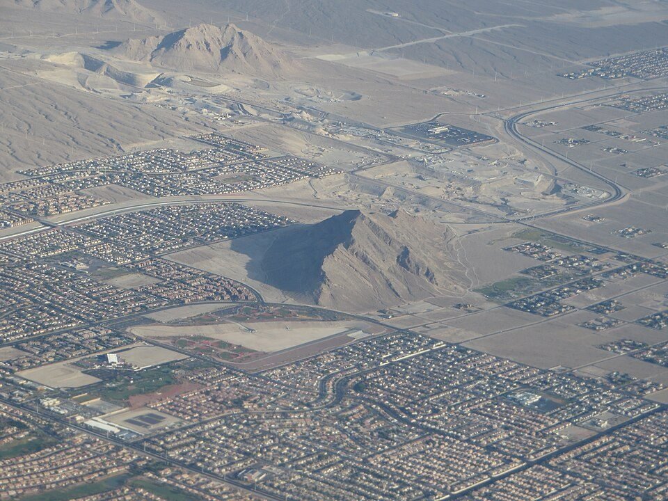 Aerial view of Lone Mountain in northwest Las Vegas