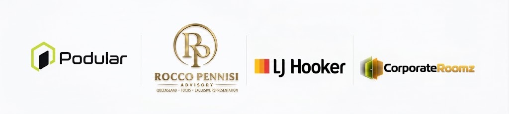 Podular, Rocco Pennisi Advisory, L.J. Hooker and CorporateRoomz partnership branding
