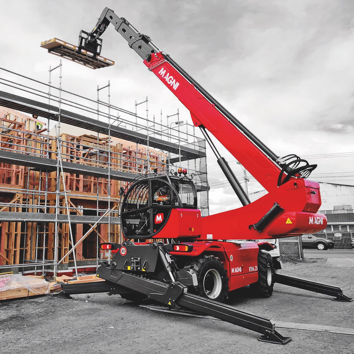 Field and Forest telehandler in use