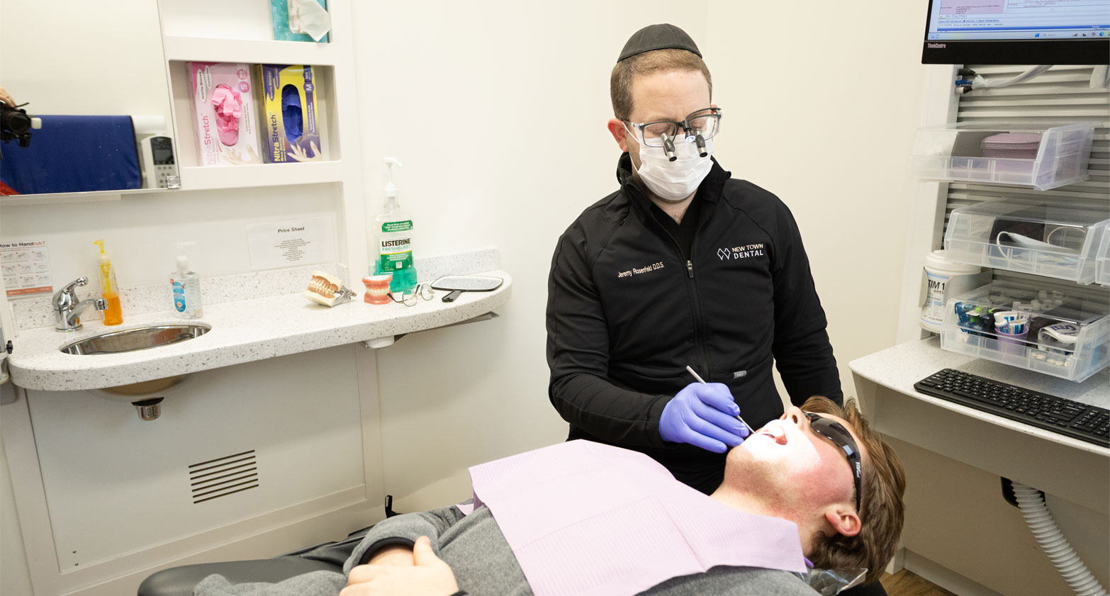 Man holding toothbrush